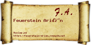 Feuerstein Arián névjegykártya